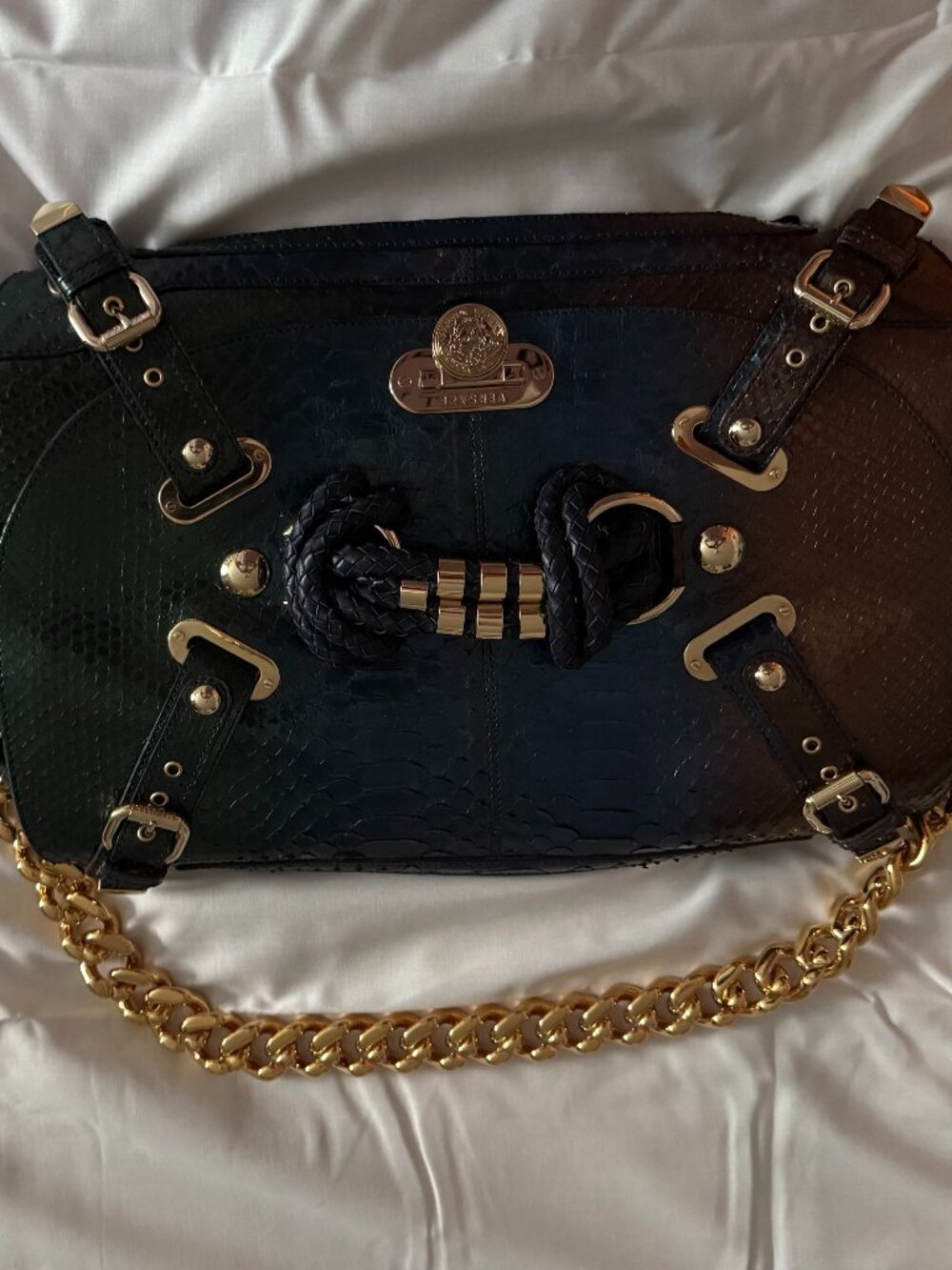 Vintage Versace Purple Handbag